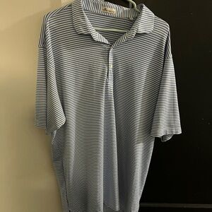 Men's Peter Millar Blue Striped Polo Shirt